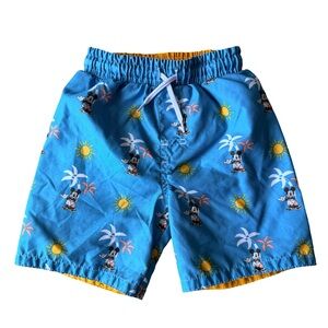 Disney Blue Kids Shorts with Cartoon and Sun Print